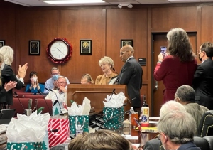 Maureen Little was presented The Order of the Long Leaf Pine for her 34 years of service at the N.C. Community College System (NCCCS).